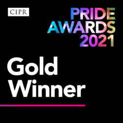 Pride Awards 2021 Gold Winner grpahic